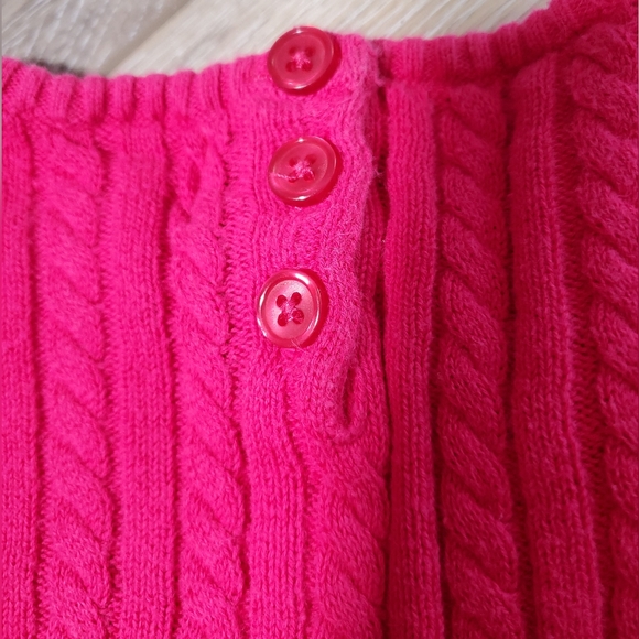 Ralph Lauren navy chinos and hot pink cable knit sweater Size 2T - Picture 6 of 13